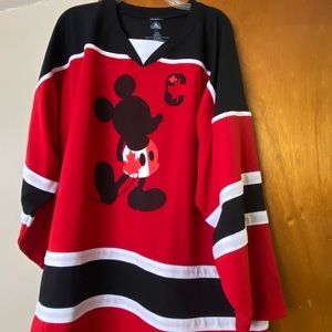 Authentic Epcot Canada Pavilion Disney Canada Hockey Jersey and Minnie Ears